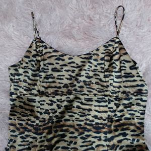 VINTAGE | 90's Leopard Maxi Dress